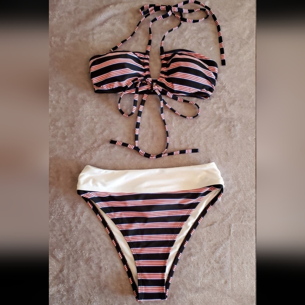 White and Blue EXPRESS Bikini